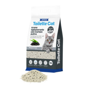 TOILETTE CAT ARENA AGLOMERANTE BENTONITA CON CARBON ACTIVO 10L